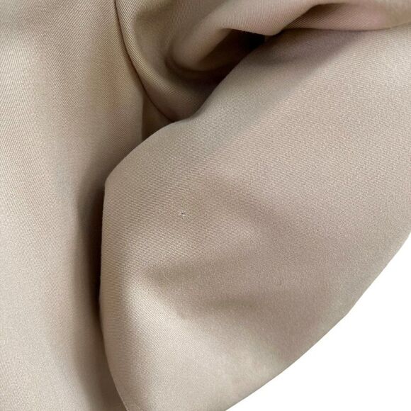 Max Mara Vtg Lightweight Virgin Wool Twill Mid-Length Button Up Tan Coat Sz 6 - Picture 15 of 15